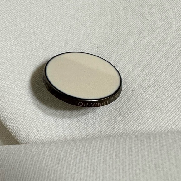 Off-White Contrast Trim Single-breasted Blazer in White Size 36 IT - Picture 5 of 7